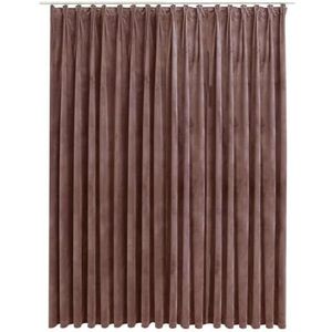 vidaXL Gordijn verduisterend met haken 290x245 cm fluweel antiekroze