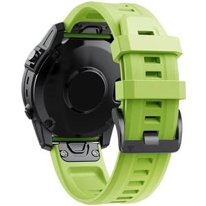 QuickFit 20 mm horlogebanden geschikt for Garmin Fenix ​​7S Pro Solar / 6S 5S Plus siliconen band geschikt for Garmin Epix Pro / S70 42 mm/Descent Mk2S (Color : Green, Size : QuickFit 20mm)