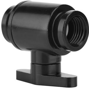 G1/4 ""Black Water-kogelklep met Nikkel-plated Messing voor Computerwaterkoelsystemen, Hoge Stroom Vrouwelijke Klep met Eenvoudige Stroomregeling Blauw Handgreep (#1)