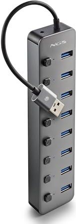 NGS - IHUB 8 - Hub - Zwart - USB 3.0 - 8 Poorten