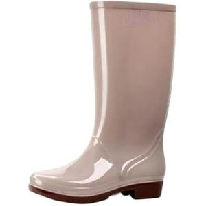 Waterdichte regenlaarzen for dames, halfhoge antislip regenlaarzen for dames, werklaarzen for buiten, tuinschoenen for nat weer, for tuinieren en buitenactiviteiten, duurzame en slipvaste zool, gemakk