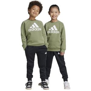 adidas - Essentials Logo Fleece Set - Groen - Trainingspakken