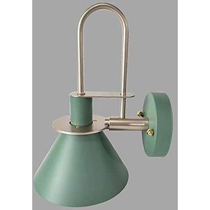 Moderne Wandlamp ， Indoor Wandlamp, Licht Wandlamp Vintage industriële grijze metalen wandlampen schaduw, rustieke industriële retro bronzen wandlamp licht (Size : Green)
