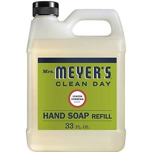 Mrs. Meyer's Clean Day Liquid Hand Soap Refill Bottle, Lemon Verbena Scent, 33 Fl oz (Pack of 1)