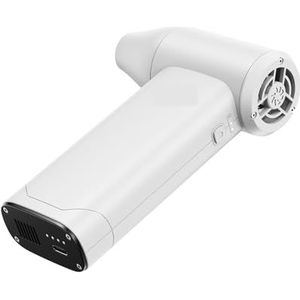 Draagbare Stofblaze. Turbojet Ventilator Elektrische Krachti Ho Wind Föhn Ho Snelheid Handzame Mini- .Elektrische Luchtblazer(White)