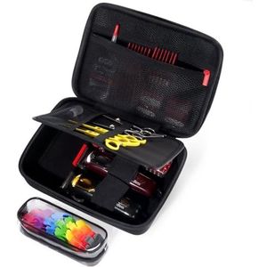 ProCase Kapperstas, oliebestendige draagtas voor 3 tondeuses, scharen en accessoires, kappersgereedschapstas, trimmer organizer, tas, opbergdoos voor kappersaccessoires, kappersbenodigdheden, zwart
