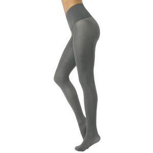 CALZITALY Panty zonder naden, matte panty, dames, zwart, groen, blauw, bordeaux, S, M, L, XL, XXL, 50 DEN, Made in Italy, Grijs, XXL