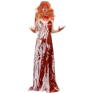 Funidelia | Carrie kostuum OFFICIËLE voor vrouwen Nepbloed, Halloween, Horror - Kostuum voor Volwassenen, Accessoire verkleedkleding en rekwisieten voor Halloween, carnaval & feesten - Maat S - Rood