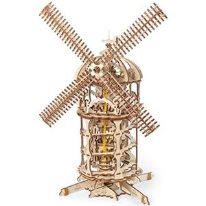 UGEARS 3D-puzzel Toren Windmolen Houten Puzzel Modelbouwset Brain Teaser - DIY-puzzel Educatief Speelgoed - Milieuvriendelijke Houten Modelbouwset - Voor Volwassenen en Kinderen