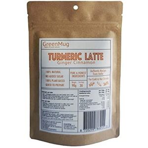 GreenMug- Turmeric/Kurkuma Latte- 90 grams--curcuma-India ayurvedic golden milk-ook voor smoothies