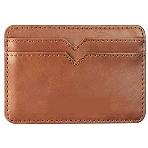 DieffematicQ portemonnees voor dames MenWallet Small Leather Magic Wallet with Coin Purse Men Mini Wallet Money Bag Credit Card Clip Clip Cash Wallet (Color : Auburn)