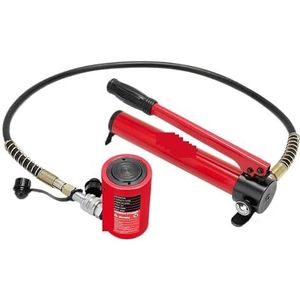 Vloerkrik, Hydraulische cilinder van het korte type RSC-1050 Hydraulische krik met een output van 10T Slag van 50 mm,Krik hem op(CP-180 with gauge)