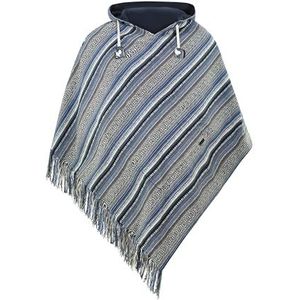 virblatt - Poncho voor heren | katoen | heren poncho winter | omdraaien | Mexico poncho heren warme capuchon Baja Hoodie, blauw 2, L-XL