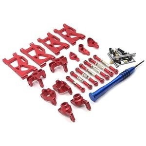 Metalen zeven sets accessoires for WLtoy 144010 124019 124017-16-18 144001 02 afstandsbediening auto(Red)