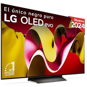 Evo LG OLED77C4 OLED TV 195 cm 4K UHD Smart TV 2024 zwart en bruin