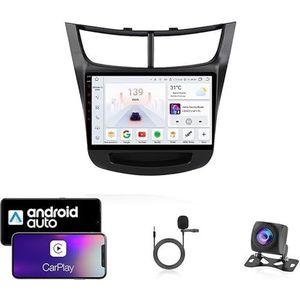 9 Inch Autoradio Compatibel voor Chevrolet Sail 2015-2018 met GPS Navigatie CarPlay Android Auto Acht-Core 4G Bluetooth WiFi MirrorLink Stuurwiel Afstandsbediening(T4 8 Core 4G+Wifi 4G+64G)