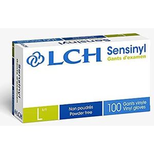 Sensinyl Vinyl wegwerphandschoenen, ongepoederd, lengte 8/9 L, 100 stuks, 1 stuk (1 x 100 stuks)