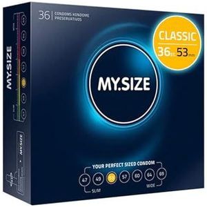 My Size MS5336 - Condooms 53mm 36 stuks, Transparant, 53 mm