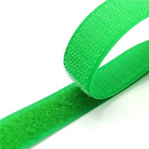Nylon stof magische tape 20 mm kleurrijk naaien zelfklevende bevestigingstape haak en lus tape kabelbinders accessoires 1 werd/partij nylon stoffen tapes (kleur: groen, maat: 20 mm breed)