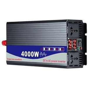 Spanningsomvormer 4000W 5000W DC 12V 24V 48V 60V 72V Naar AC 110V 220V Power Solar Auto Omvormer Dubbele Digitale Display Zuivere Sinus Omvormer(48V,240V(60Hz),4000W)