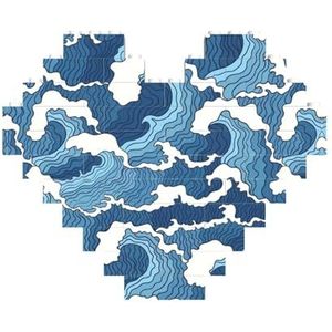 Stormy Sea legpuzzel - hartvormige bouwstenen puzzel-leuk en stressverlichtend puzzelspel
