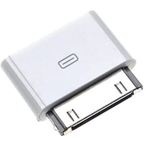vhbw Adapter compatibel met Apple iPod Nano (1e generatie) muziekspeler, mobiele telefoon, smartphone - kabeladapter van Micro-USB naar 30-pins connector, wit