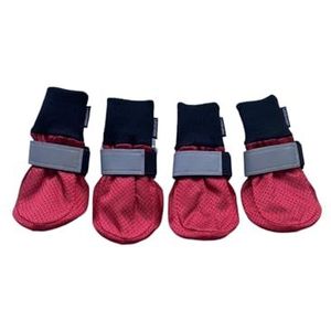 LONSUNEER Winter Paw Protector Hondenlaarzen Waterdichte Zachte Zool en Antislip Set van 4 Kleur Rood Maat Medium