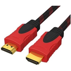 ALcorY Hdmi high-definition kabel zwart rood netwerk 1080p tv computer monitor set-top box aansluitkabel HDMI-kabel (maat: 2 meter)
