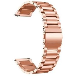 Roestvrij Stalen Bandjes fit for Garmin Forerunner 55 245 645M Smart Horloge Band Metalen Armband Riemen fit for aanpak S40 S12 S42 Correa (Color : Style 1 Rose Gold, Size : For Forerunner 245M)