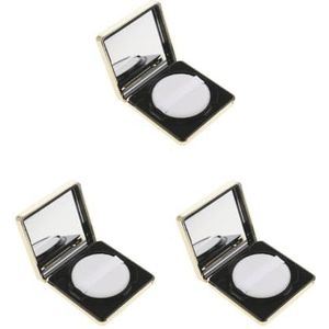 3 Set van Vierkante Lege Luxe Draagbare Luchtkussen Puff Box BB Cream Container Case Zwart
