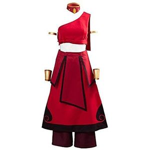 icewalker Katara kostuum uit avatar The Lord of the Elementen The Last Airbender Verkleed kostuum (Large, Red)