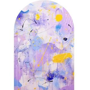 DEQORI Muurbehang, rond, zelfklevend, 100 x 150 cm, motief De zonneflits, textielcanvas, verwijderbaar, decoratief en vormvast, voor woonkamer, kantoor, hal of kinderkamer