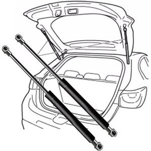 2x Achterklep Gasveren voor Audi A1 Coupe 2door 2010-2015, Kofferbak Gasveren, Achterklep Gasveren Steunen, Liftondersteuning Zware Schokdemper