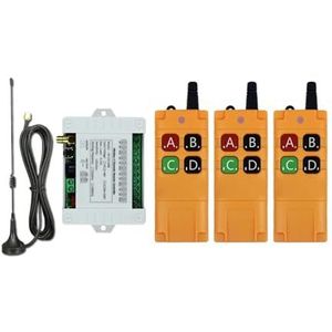 DC 12/24/36 4CH Draadloze Afstandsbediening Schakelaar Radio Ontvanger Met 2000M Lange Afstand Afstandsbediening sukkels Antenne,Superstabiel Signaal(C211008 GK06TX-3)