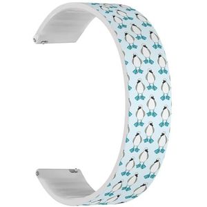 RYANUKA Solo Loop Band Compatibel met Amazfit GTS 4 / GTS 4 Mini/GTS 3 / GTS 2 / GTS 2e / GTS 2 mini/GTS (blauw poot print icoon geïsoleerd) Quick-Release 22 mm rekbare siliconen band band accessoire,