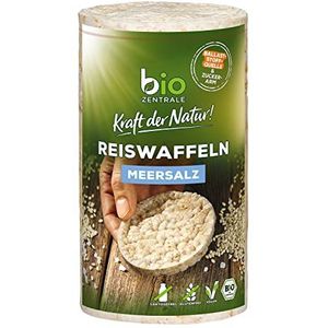bioZentrale Rijstwafels zeezout, veganistisch & glutenvrij en uit slechts 3 ingrediënten, vezelbronnen, niet frituurd, 12 x 100 g