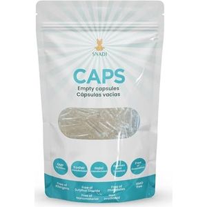 Snadi - Lege Gelatinecapsules | Maat 4 | 1000 Eenheid | Transparant | Voor Voedingssupplementen | Farmaceutische Kwaliteit | 100% Recyclebare Verpakking