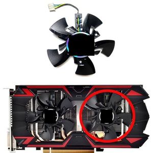 Voor DATALAND voor Radeon voor PowerColor PCS+ R9 380 285 Cool Edition grafische kaart vervangende ventilator GA81O2U(Right fan)