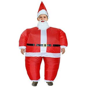 JOMA E-Shop Volwassene/Kind Opblaasbare Kerst Kerstman Kostuum Pakken Fancy Jurk Xmas Festival Cosplay (Kind)