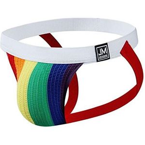 JOCKMAIL Mannen Jock Strap Atletische Supporter Mode Comfortabele Mannen Sport Jockstrap Ondergoed Slips, Clorful4, L
