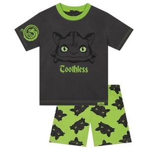 How to Train Your Dragon Jongenspyjama, Tandloos Pyjama Voor Jongens, Zomerpyjama Voor Kinderen Met Draken, Zwart 116