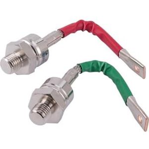 1 stuk spiraalverdedigingsdiode gelijkrichter ZP200A 1600 V bouttype, thyristorgenerator roterende diode gelijkrichter (rood positief)