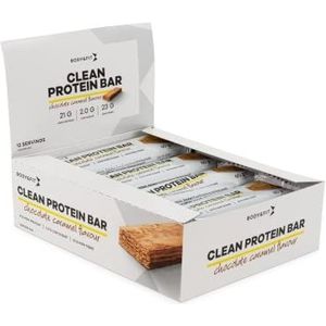 Body & Fit Clean Protein Bar Eiwitreep in Chocolate Caramel smaak - 12x60 gram met 20gr eiwit per reep