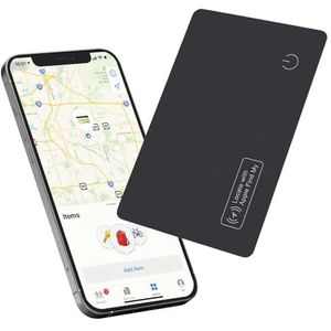 Reyke Dunne portemonnee tracker-kaart, oplaadbare portemonnee zoeker, compatibel met Apple Find My (alleen iOS), artikelsorteerder voor bagagelabels, mobiele telefoons, paspoorten