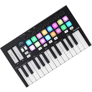 Controller Met 25 Toetsen Toetsenbord Piano Mini Draagbaar USB-toetsenbord Met RGB-achtergrondverlichting Pads Toetsenbordinstrumenten Draagbaar Keyboard Piano (Color : 04)