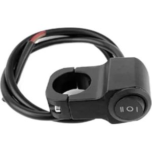 LED Stuurschakelaar Universele Motorfiets Waterdichte Aluminiumlegering Dubbele Bedieningsschakelaar LED-koplamp Spotlight Stuur Tweerichtings Driedraads(Black)