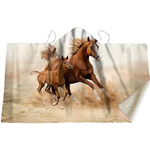 Deken Met Capuchon Voor Banken Snuggle Hoodie Cape Dekenbruin Paard Dubbele Thicken Hooded Deken Mantel Magic Hat Deken Kinderdeken Deken Deken Met Deken Met Een Kap-100X130