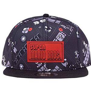 Difuzed Nintendo - 8Bit Super Mario Bros AOP Snapback Zwart