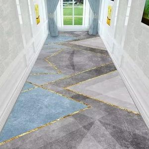 Modern grijs blauw tapijtlopers voor hal, woonkamer, entree smal loperkleed 60cm/70cm/80cm/100cm brede gang hal keukenkleed (Size : 100×200cm)