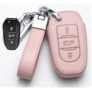 Sleutelbehuizing houder Voor 107 207 208 301 307 308 407 408 508 607 Lederen Autosleutel Case Cover 2008 3008 4008 5008 Sleutelbehuizing(10)